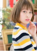 ハイライトシースルーバング切りっぱなしボブc4大宮20代30代40代