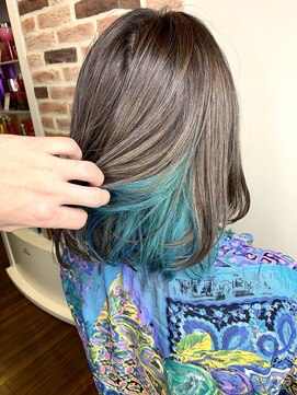 ジウ 上通り(JIU) 10代20代30代大人可愛いゆるふわインナーエメラルド