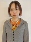 ミックスカラー×ぱつっとボブ