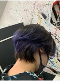 ウルフカット/マッシュウルフ/ブリーチ/オンカラー/バイオレット