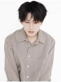 黒髪/グレーベージュ/レイヤーロング/前髪パーマ[新宿駅]