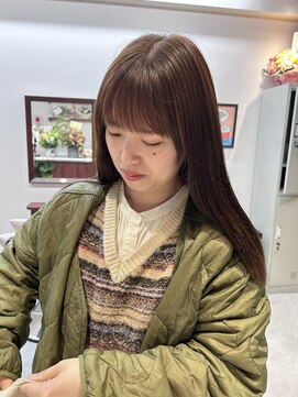 ルックアット(Look at) 【Look at】20~30代レイヤーロングカーキベージュニュアンス