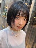 ボブ/顔周りレイヤー/小顔/前髪/ミニボブ