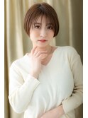 シースルーバング前下がりマッシュショートTb８川口20代30代40代