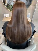 美髪のススメ髪質改善切りっぱなしボブピンクブラウン