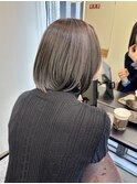 切りっぱなし ボブ 前髪なし