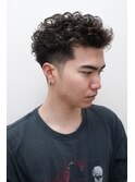 メンズカットアップバングスペインカールスパイキーショート0504