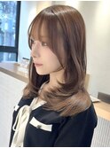 髪質改善＊レイヤーカットハイライトミディ＊【Zina京都河原町】