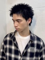 ファルベ(Farbe)&nbsp;ブルーブラック フェザーパーマ サーフカール センターパート