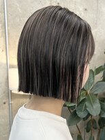 ノード(NODE)&nbsp;栄黒髪垢抜け外ハネシルエットボブヘア