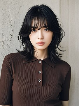 ショートボブシースルーマッシュウルフカットショートヘアボブ