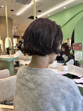 ボヌール 西宮北口(Bonheur) パサつき卒業!オイルだけでキマる、透明感グレージュボブ