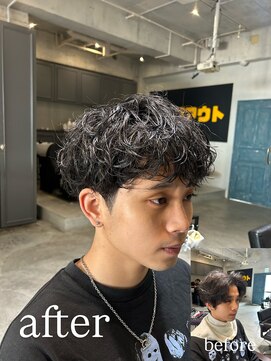 ハングアウト(Hangout) シャドウパーマ/メンズ/刈り上げ