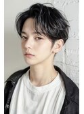 ●フェザーショートニュアンスデザイン 刈り上げセンターパート