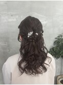 ハーフアップスタイル ヘアセット