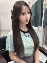 ロムーク 表参道(LOMKH)&nbsp;韓国ロングレイヤーカット顔周りシールエクステ春ハッシュカット