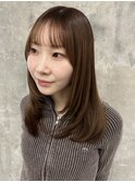 レイヤーカット×ココアブラウン
