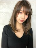 グレージュブラウンミディアム【自由が丘髪質改善オージュア】