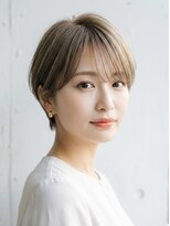 ブロック(BLOCK)&nbsp;大人ヘルシーな透明感グレージュ×シースルー丸みショート