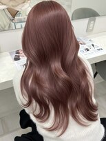 アイトーキョーエス 渋谷(AI TOKYO S)&nbsp;ブリーチなしダブルカラーピンクミルクティーロングレイヤー前髪