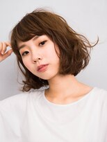 ヘアーミュゼ 井田店(Hair Musee)&nbsp;ゆるふわパーマに流し前髪で大人ボブ