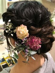 和服に似合うヘアセット