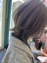 エイムコーゾー美容室(AiM KOZO)&nbsp;ふんわり外ハネレイヤーボブ/Ju