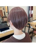 ピンクブラウン/マッシュショート/似合わせカット/ショートヘア