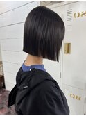 切りっぱなしボブ×髪質改善ストレート