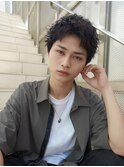 黒髪スパイキーショートアップバンクスーツ社会人20代30代