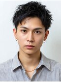 メンズカット 刈り上げ センターパート フェザーパーマ 20代30代
