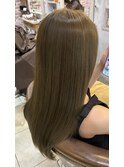 髪質改善カラー♪艶々オリーブベージュ