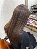 髪質改善縮毛矯正ストレート/白髪ぼかし