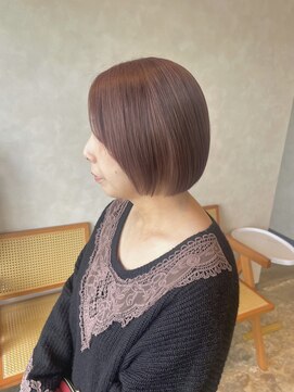 ユニカ 宇都宮(yunica) ショートボブ/ピンクベージュ/くすみピンク