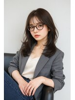 ゲイン(Gain)&nbsp;艶カット×白髪ぼかし×艶ベージュ