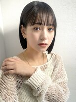 ラミエバイメルト 下北沢(lamie by melt) 花田ミニボブ縮毛矯正黒髪下北沢タッセルボブ韓国顔周り髪質改善
