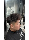 ツイストスパイラルパーマ/メンズ/刈り上げ/眉毛/ツイスト