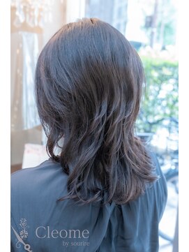 クレオメ バイ スーリール 五反田店(cleome by sourire) ♪黒髪似合わせカットデジタルパーマ小顔ココアベージュ薄め前髪