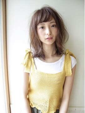 ネオリーブウリ 二子玉川店(Neolive uri) 《Uri/二子玉川》斜めバング×ルーズウエーブ