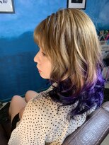 アスイン(asuin)&nbsp;毛先パープルバレーヤージュ