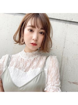 リコバイアフロート(riko by afloat) メルティーボブ×透明感カーキベージュ【riko立野】