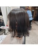 【担当JUN】切りっぱなしロブ×オリーブアッシュ