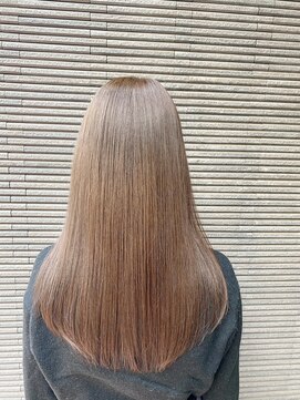 クリュウゲート 三鷹店(KURYU GATE) 黒髪/グレーベージュ/レイヤーロング/前髪パーマ[三鷹/三鷹駅]