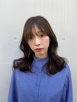 サンプラス(san+)&nbsp;【+マユコ】大人グレージュ韓国小顔カットくびれミディアムボブ