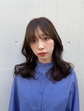 サンプラス(san+) 【+マユコ】大人グレージュ韓国小顔カットくびれミディアムボブ