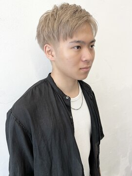ココ 原宿(KOKO) 黒髪小顔クラゲヘアーオリーブグレーココアベージュメンズ