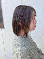 メロウ(mellow)&nbsp;切りっぱなしボブ×マットグレージュ