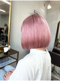 イメチェンハッシュカットフルバング似合わせレッドブラウン