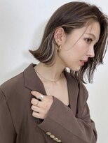 サイン 渋谷(SIGN)&nbsp;レイヤーカットインナーカラーイヤリングカラー色落ち綺麗表参道