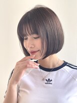 イヴォークトーキョーオーサカ(EVOKE TOKYO osaka)&nbsp;ボブカット ベージュカラー 可愛い 切りっぱなし 内巻き